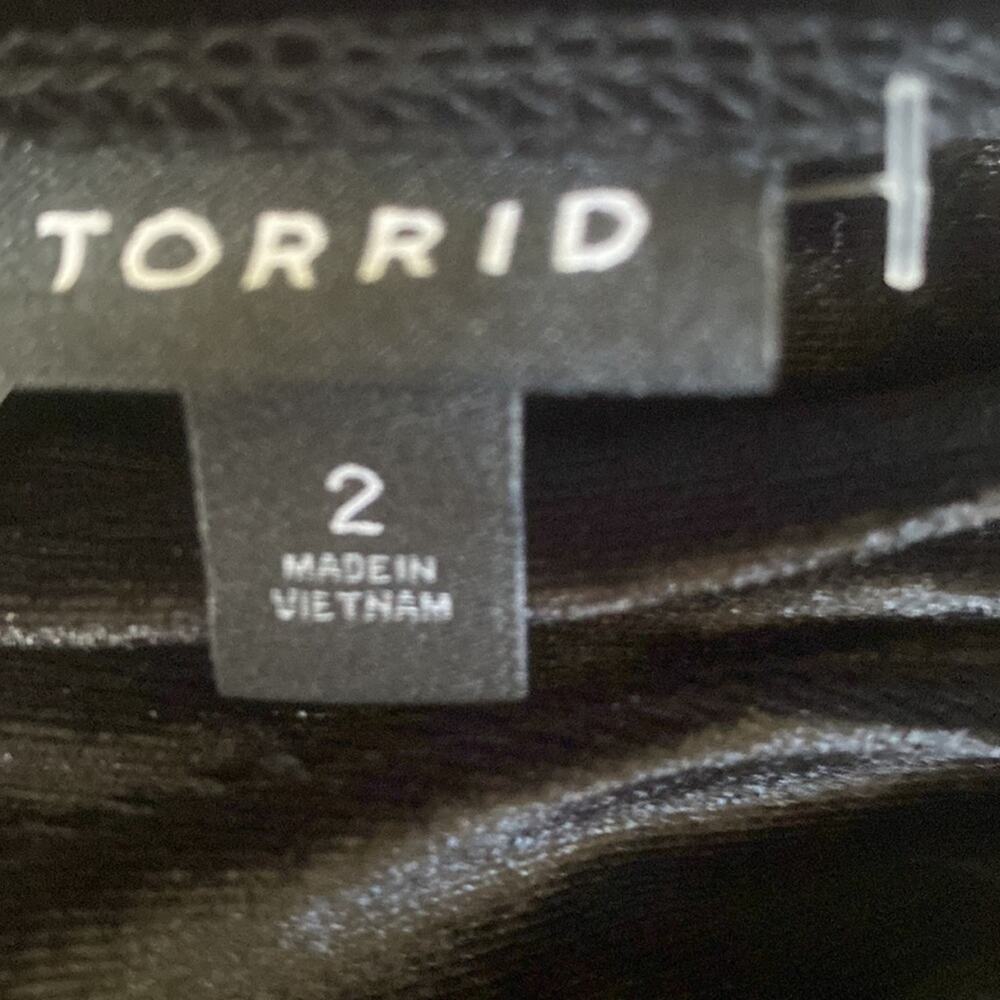 Torrid black Stretch Velvet Shirred Front Off The Shoulder Top - Picture 8 of 9